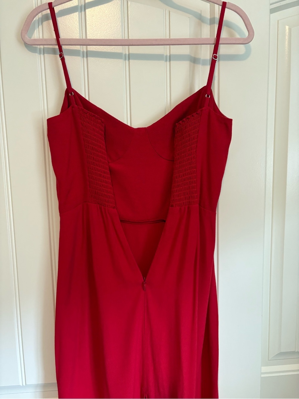 Reformation Isabel Sheath Dress in red cherry midi size 4 - Picture 9 of 10